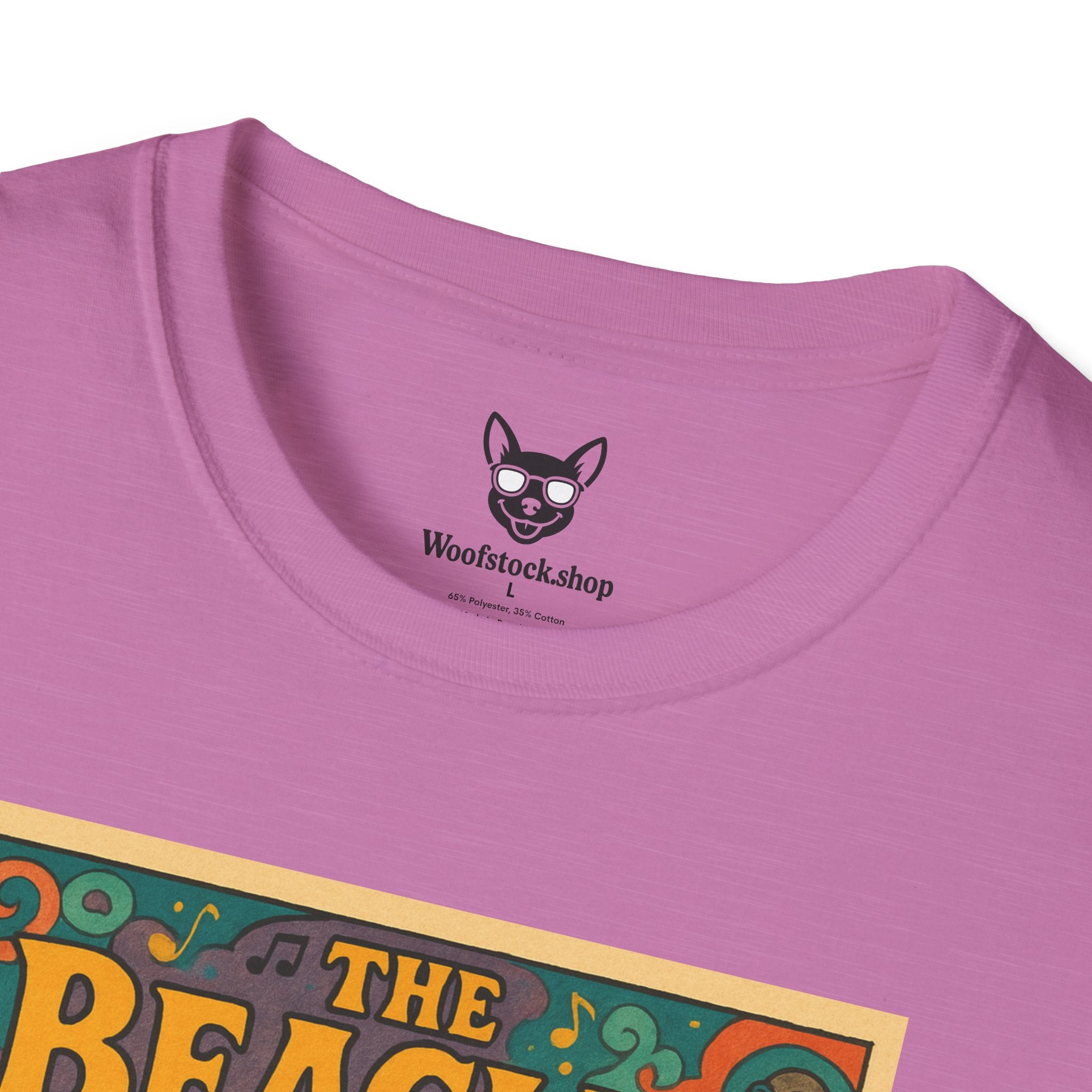 The Beatles Concert Poster Dog Parody Unisex Softstyle T-Shirt -- Funny Dog Concert Tee for Music and Dog Lovers